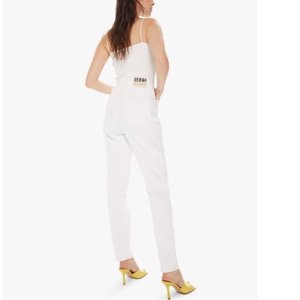MOTHER Snacks High Waist Twizzy Skimp In Sticky Rice White 80s 90s 28 32 33